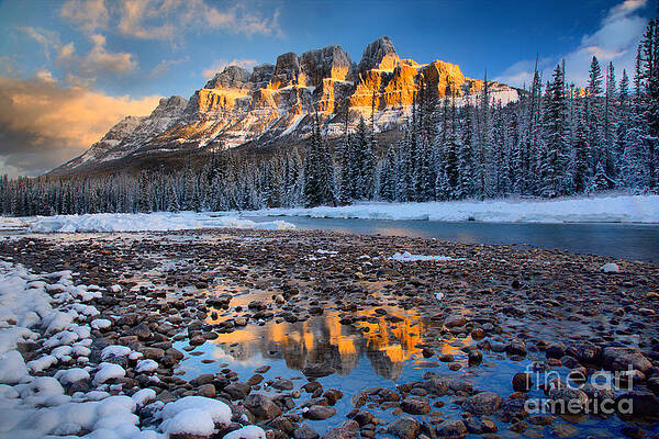 Golden Peaks of Castle Mountain Wall Art