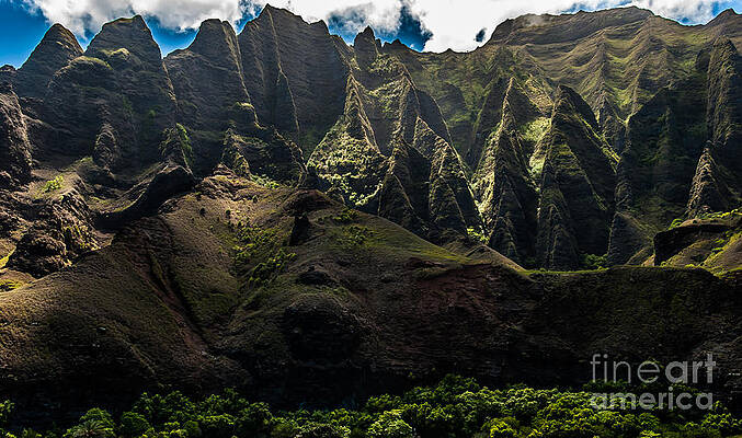 Wall Art featuring the photograph Cathedrals Na Pali Coast #2 by Blake Webster