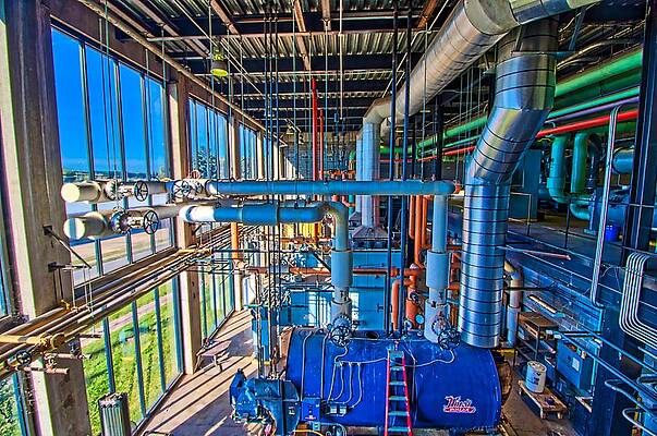 Wall Art featuring the photograph Central Utility Plant by Jonny D