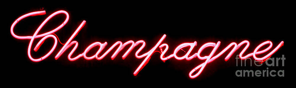 Neon Champagne Sign Wall Art