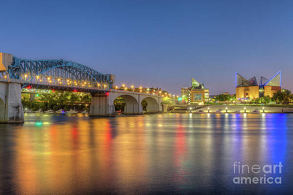 Chattanooga's Scenic Night View Wall Art
