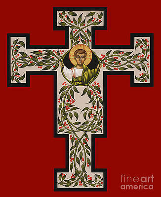 Christ Emmanuel Flowering Cross Print
