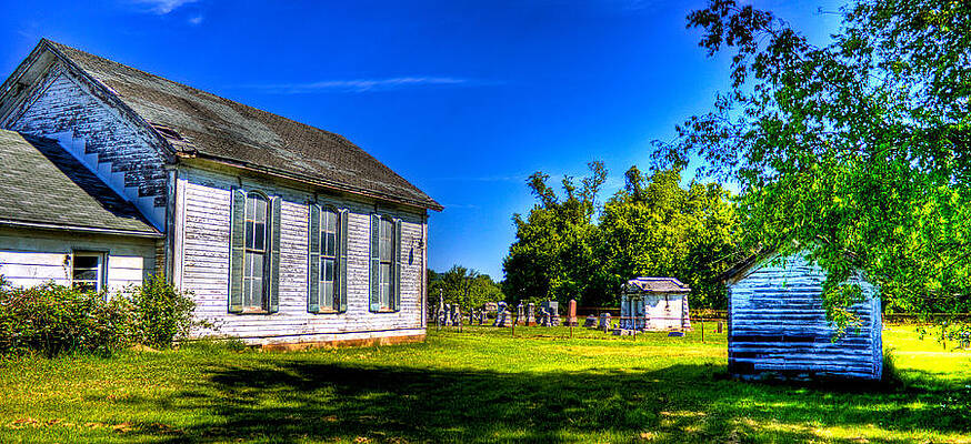Architecture Wall Art featuring the photograph Church And Graveyard by Jonny D