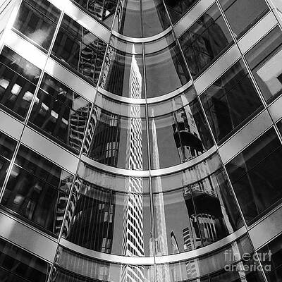 Reflection Photograph - City Curves New York City by Debra Banks