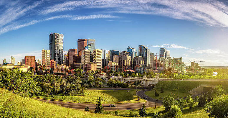 Wall Art featuring the photograph City Skyline Of Calgary, Canada by Miroslav Liska