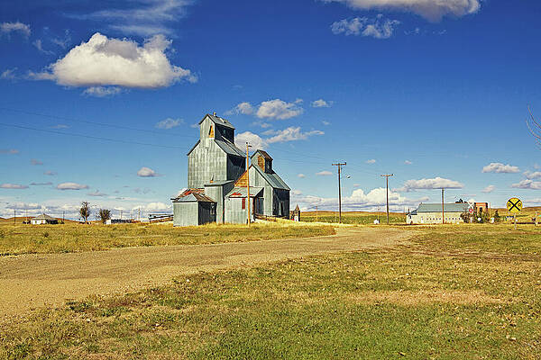 Fall Wall Art featuring the photograph Classic Ghost Grain Elevators by Tatiana Travelways
