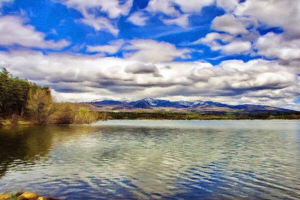 Mountain Wall Art featuring the painting Clouds Over Distant Mountains by Jeffrey Kolker