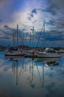 Reflection Photograph - Cloudy Afternoon At Reefpoint Marina by Dale Kauzlaric