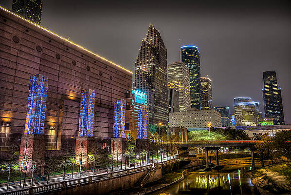 Houston Skyline at Night Photograph