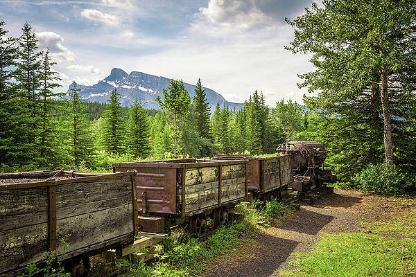 Coal mine train in the ghost town of Bankhead near Banff, Canada by Miroslav Liska
