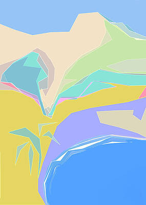 Summer Digital Art - Coast Of Azure by Gina Harrison