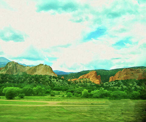 Painting - Colorado Springs Area Digital Oil #69 by Flees Photos