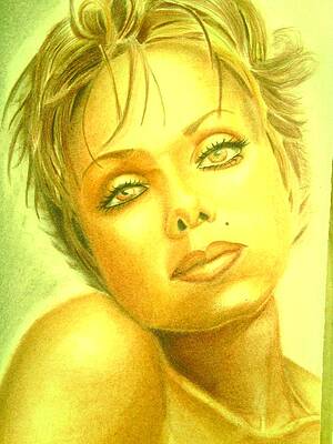 Wall Art featuring the drawing Colored Girl Bathed In Light by Donald C-Note Hooker