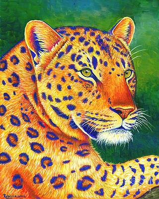 Painting - Queen Of The Jungle - Colorful Leopard by Rebecca Wang
