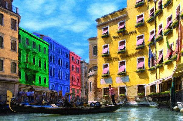 Wall Art featuring the painting Colors Of Venice by Jeffrey Kolker