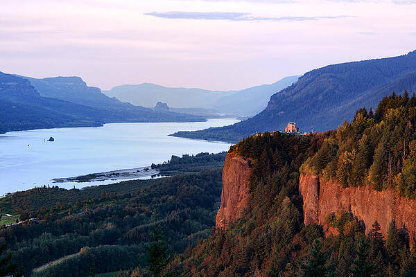 Vista House Overlooking Columbia River Photograph