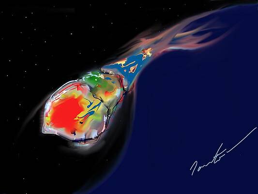 Colorful Wall Art featuring the digital art Comet by Ianto Thomas
