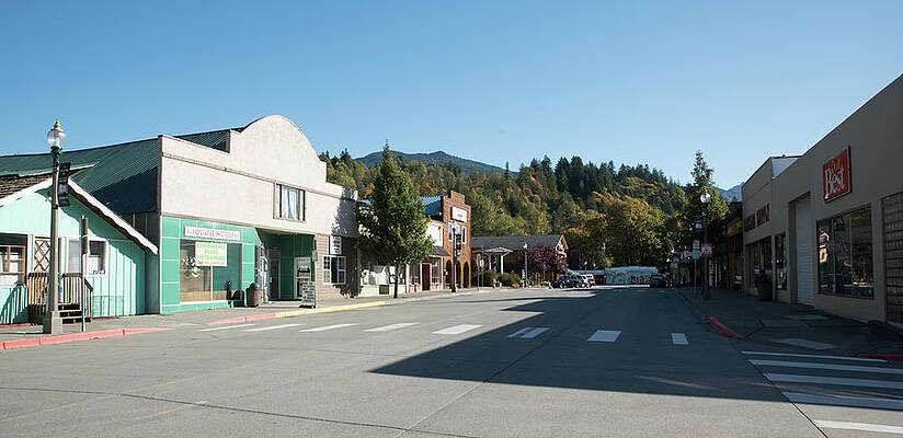 Fall Wall Art featuring the photograph Concrete Main Street by Tom Cochran
