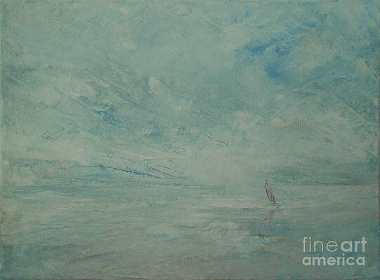 Minimalist Wall Art featuring the painting Contentment by Jane See