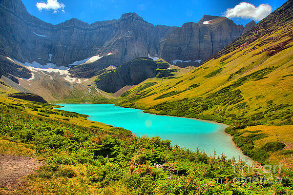 Crystal Lake in Mountain Valley Wall Art