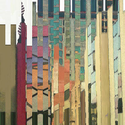 Digital Art - Crenellations by Gina Harrison