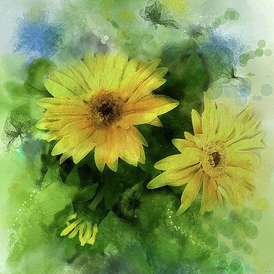 Summer Digital Art - Crown Jewels by Gina Harrison