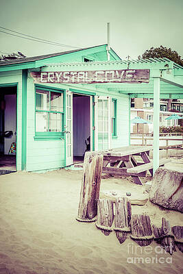 California Wall Art featuring the photograph Crystal Cove Green Cottage #46 Sign Picture by Paul Velgos