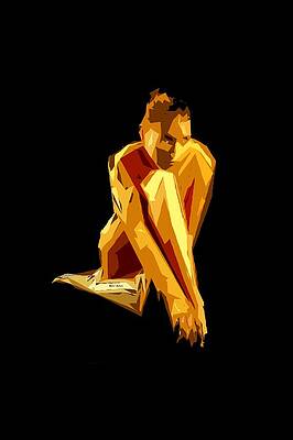 Wall Art featuring the digital art Cubism Series 32 by Rafael Salazar