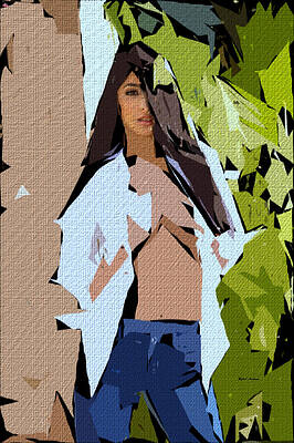 Wall Art featuring the digital art Cubism Series 690 by Rafael Salazar