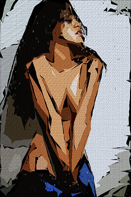 Wall Art featuring the digital art Cubism Series 696 by Rafael Salazar