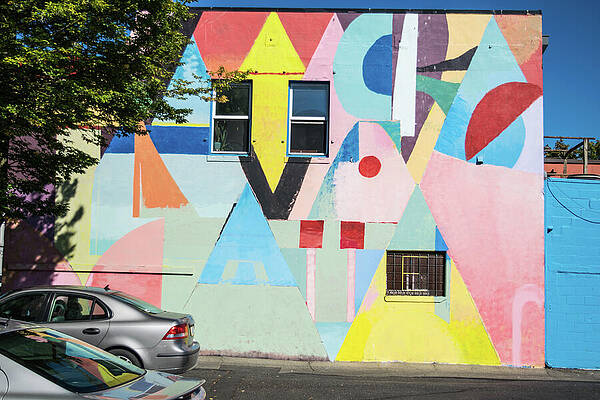 September Photograph - Cubist Olympia Parking by Tom Cochran