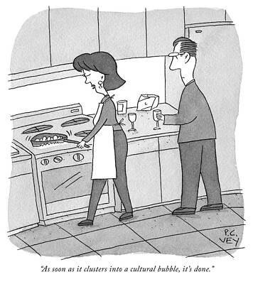 Baking Drawing - Cultural Bubble by Peter C Vey