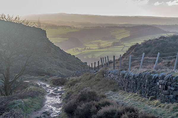 Wild Photograph - Curbar Edge Path Down The Valley by Scott Lyons