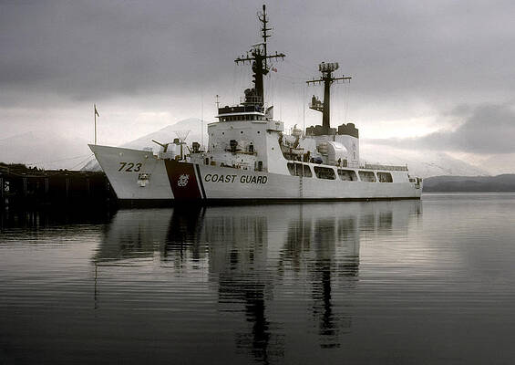 Docked Coast Guard Cutter Photograph