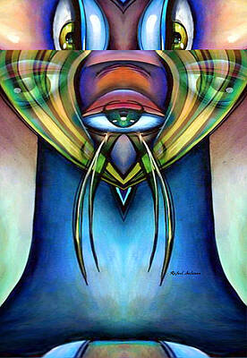 Wall Art featuring the digital art CyberCop by Rafael Salazar