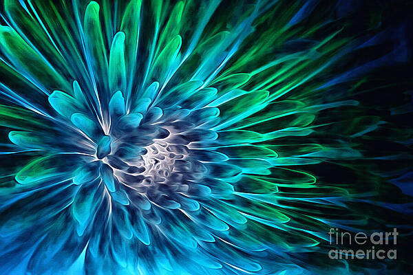 Wall Art featuring the photograph Dahlia Abstract Vibrance by Mary Lou Chmura