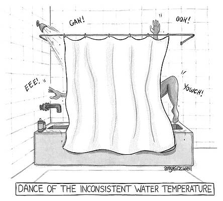 Shower Dance of Hot and Cold Drawing