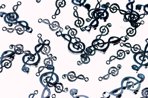 Floating Treble Clef Symbols Wall Art