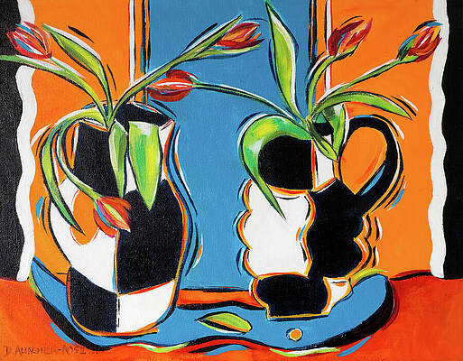 Wall Art featuring the painting Dance Of The Tulips by Seeables Visual Arts