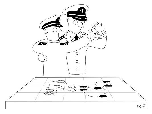 Naval Officers Dancing Wall Art