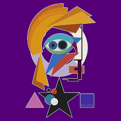 Portrait Wall Art featuring the digital art David Bauhaus Ziggy by BFA Prints