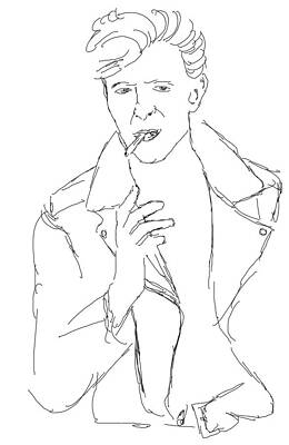 Music Wall Art featuring the photograph David Bowie by Angela J Murray