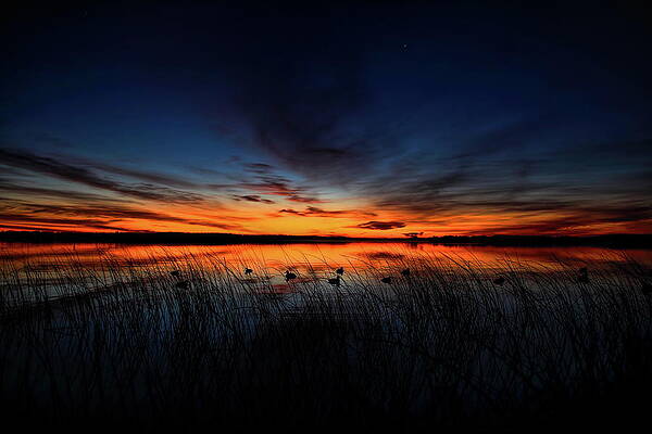 Wis Photograph - Dawn On Thunder Lake by Dale Kauzlaric