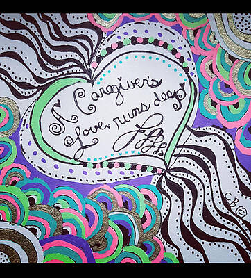 Carer Wall Art featuring the drawing Deep by Carole Brecht