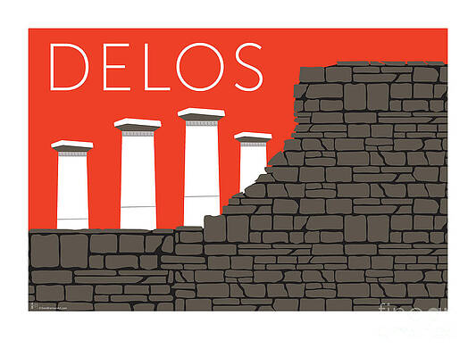 Digital Art - DELOS - Orange by Sam Brennan