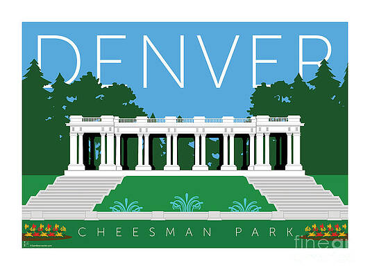 Digital Art - DENVER Cheesman Park by Sam Brennan