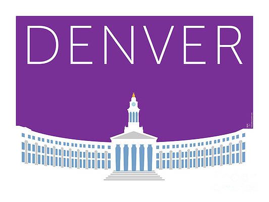 Digital Art - DENVER City And County Bldg/Purple by Sam Brennan