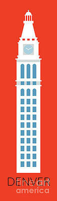 Digital Art - DENVER D And F Tower/Tall by Sam Brennan