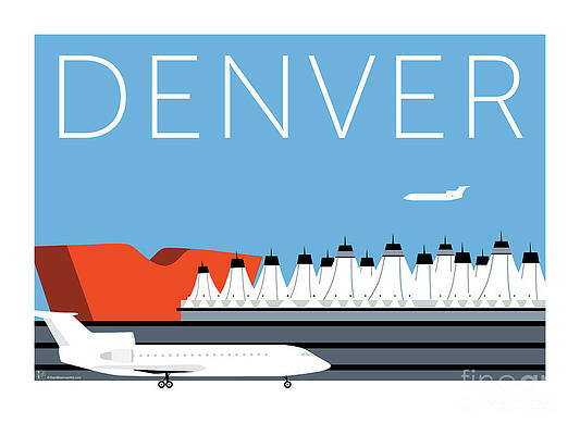 Digital Art - DENVER DIA/Blue by Sam Brennan