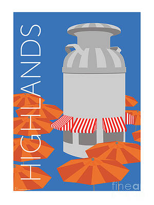 Digital Art - DENVER Highlands/Blue by Sam Brennan